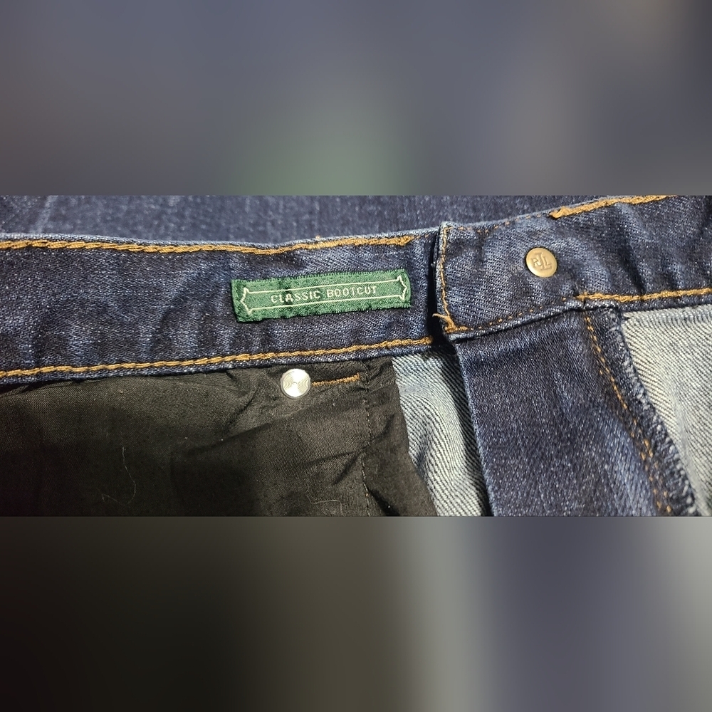 Lauren Jeans Co. Ralph Lauren classic bootcut denim jeans women's 14 Rise11" - Picture 7 of 16